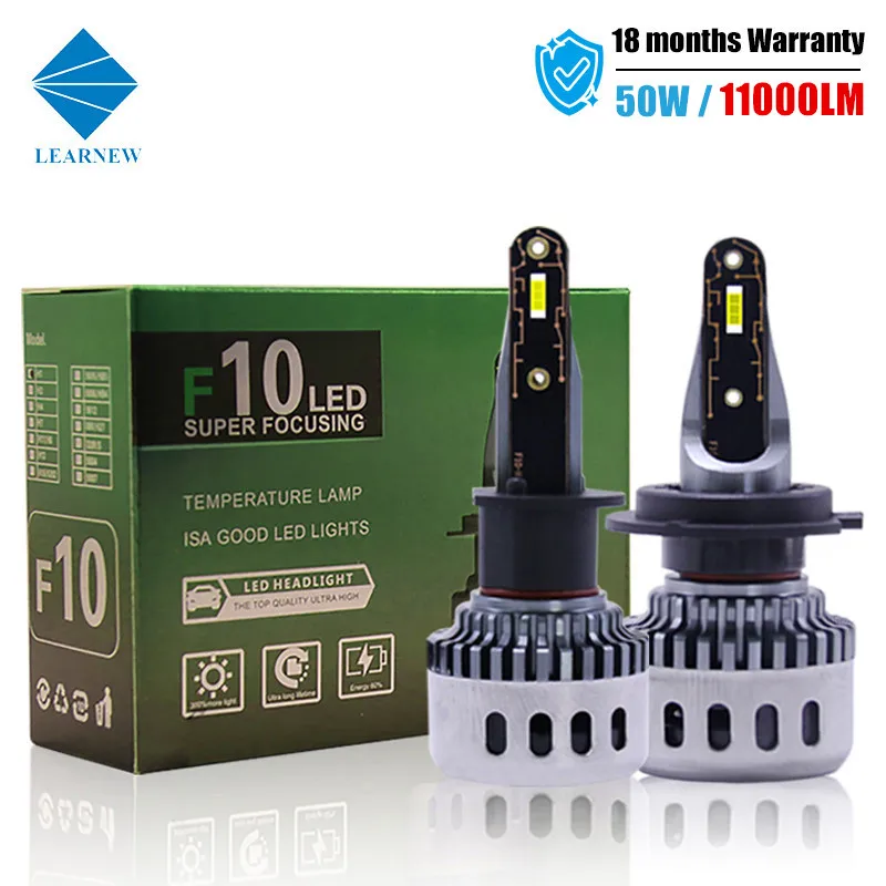 

LEARNEW H7 LED Headlight H1 LED Lights For Car Lamps 6000K 50W 11000LM 12V LED H7 Auto Fog Light Bulbs