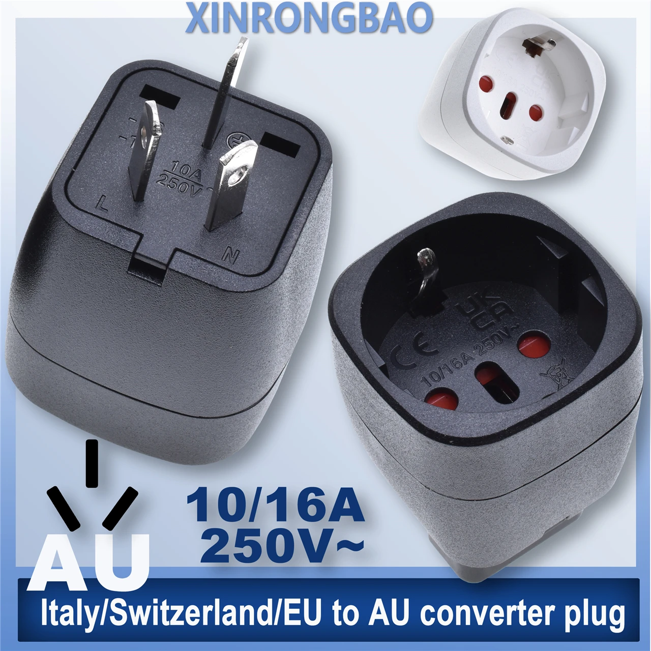 Universal Travel Power Adapter - AU/CN to EU/CH/IT Plug Converter