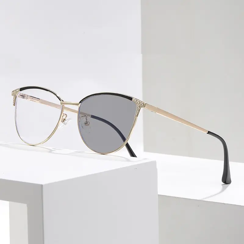 New Trend Cat Eye Photochromic Glasses Fashionable Diamond Cut Myopia Glasses Women Men Luxury Color Changing Eyewear 0-1.0-4.0 - Image 8