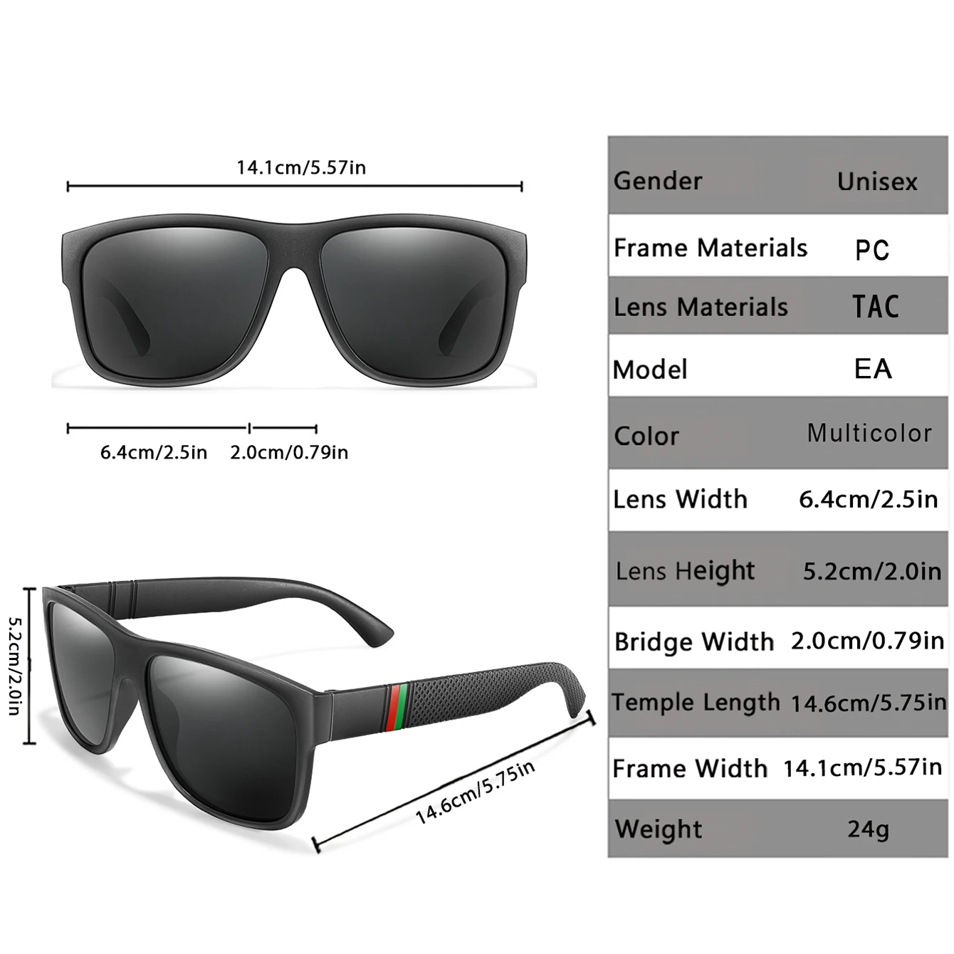 Brand Polarized Cycling Sunglasses Large Frame