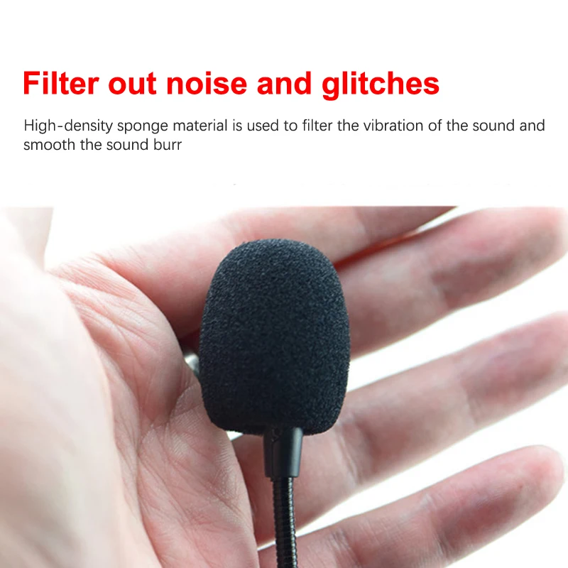 10PCS Microphone Windscreen Sponge Cover Headset Mic Foam Cover Protective Cap for Gooseneck Meeting Mic