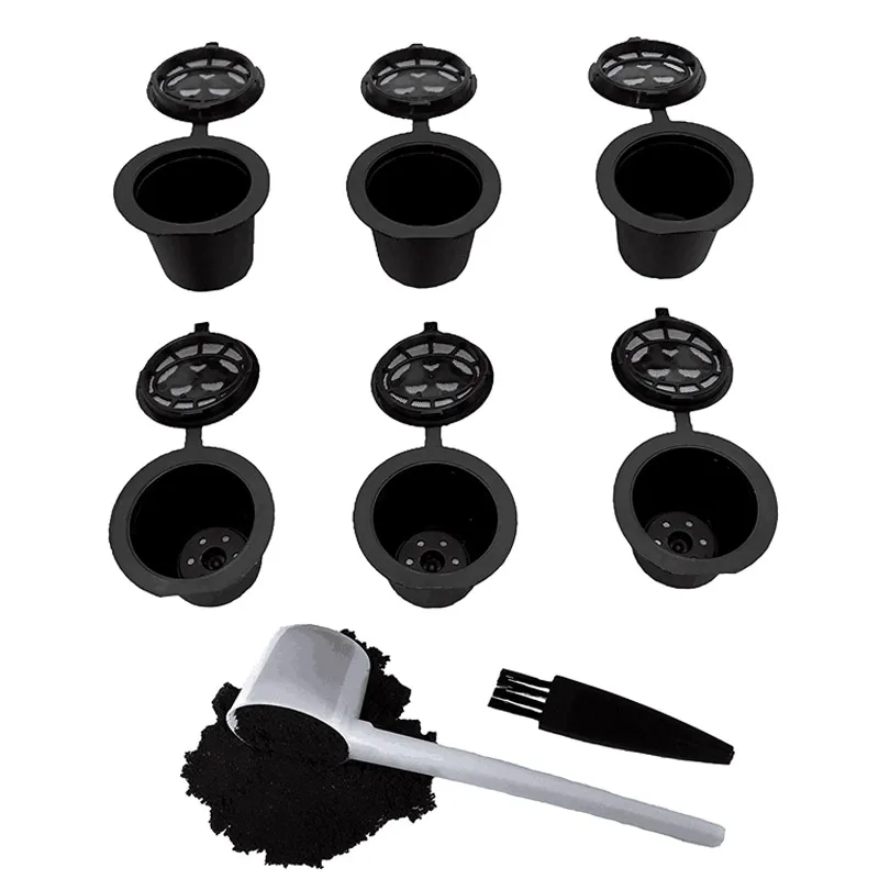 Coffee Pods Refillable-Reusable For Nespresso Capsules Cups OriginalLine Compatible Pack of 6 /8 reusable coffee capsules