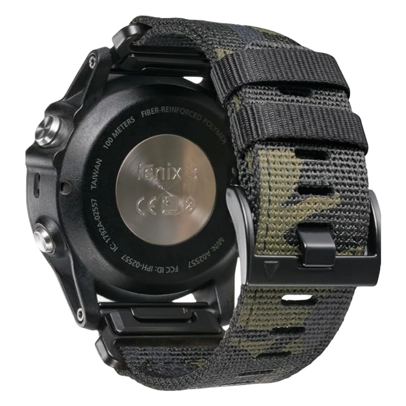 Garmin Fenix ​​7X 7 Pro Solar/6X 6 사파이어 5 5X Plus 3 3HR/Epix QuickFit WatchBand 공식 밴드용 22mm 26mm 나일론 스트랩