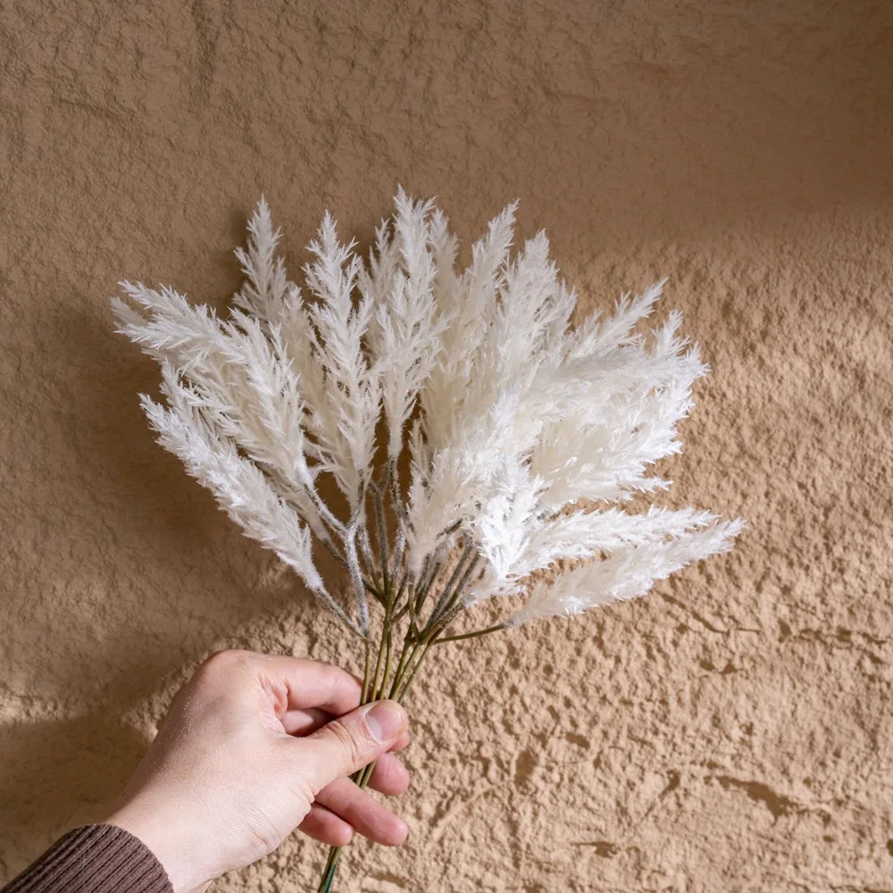 Künstliche Astilbe Chinensis Brautblumen, beige, künstliche Pflanzen, Pampas, Rime-Blumenstrauß, Blume für Hochzeit, Party, Raumdekoration