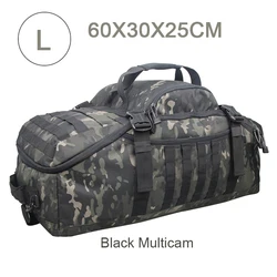 Versatile Sport and Outdoor Large Tactical Travel Bag (45L Black Camo)