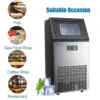 Star Commercial Ice Makers Machine Stainless Steel Makers 100 Lbs of Ice Per 24H with 33 Pounds Storage Capacity Ice Cubes Frees 4