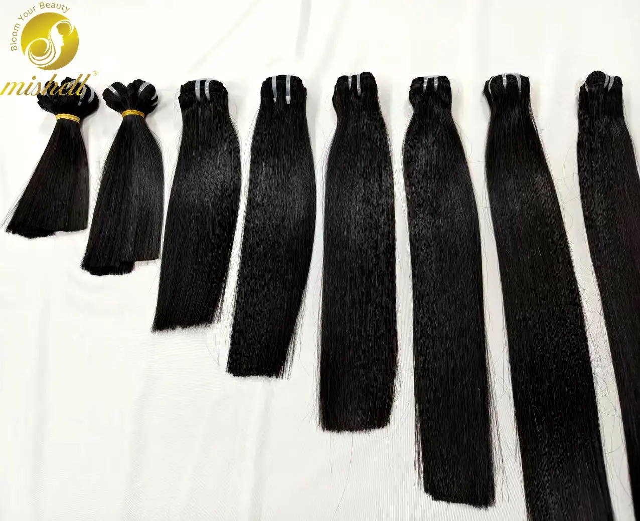 16A Double Drawn 1BT4 Ombre Vietnamese Bone Straight Human Hair Bundles 100% Unprocessed Raw Virgin Hair Extensions for Women