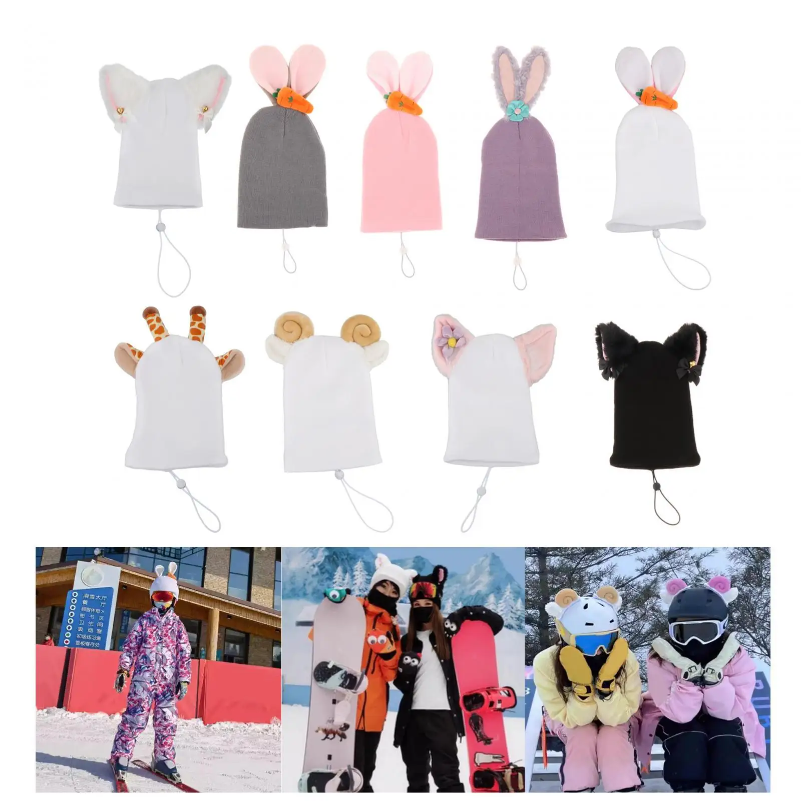 ski helmet cover funny Single board double board warm ski helmet cover