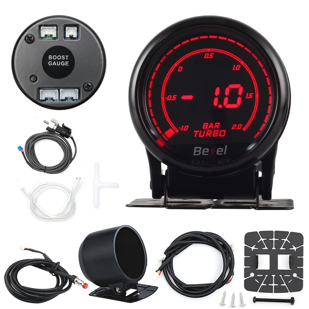 HA Accessories 2Inch 52mm Digital Auto Gauge Meter 10Color Oil Pressure Turbo Boost EGT Exhaust Temp Tachometer Water Oil Temp