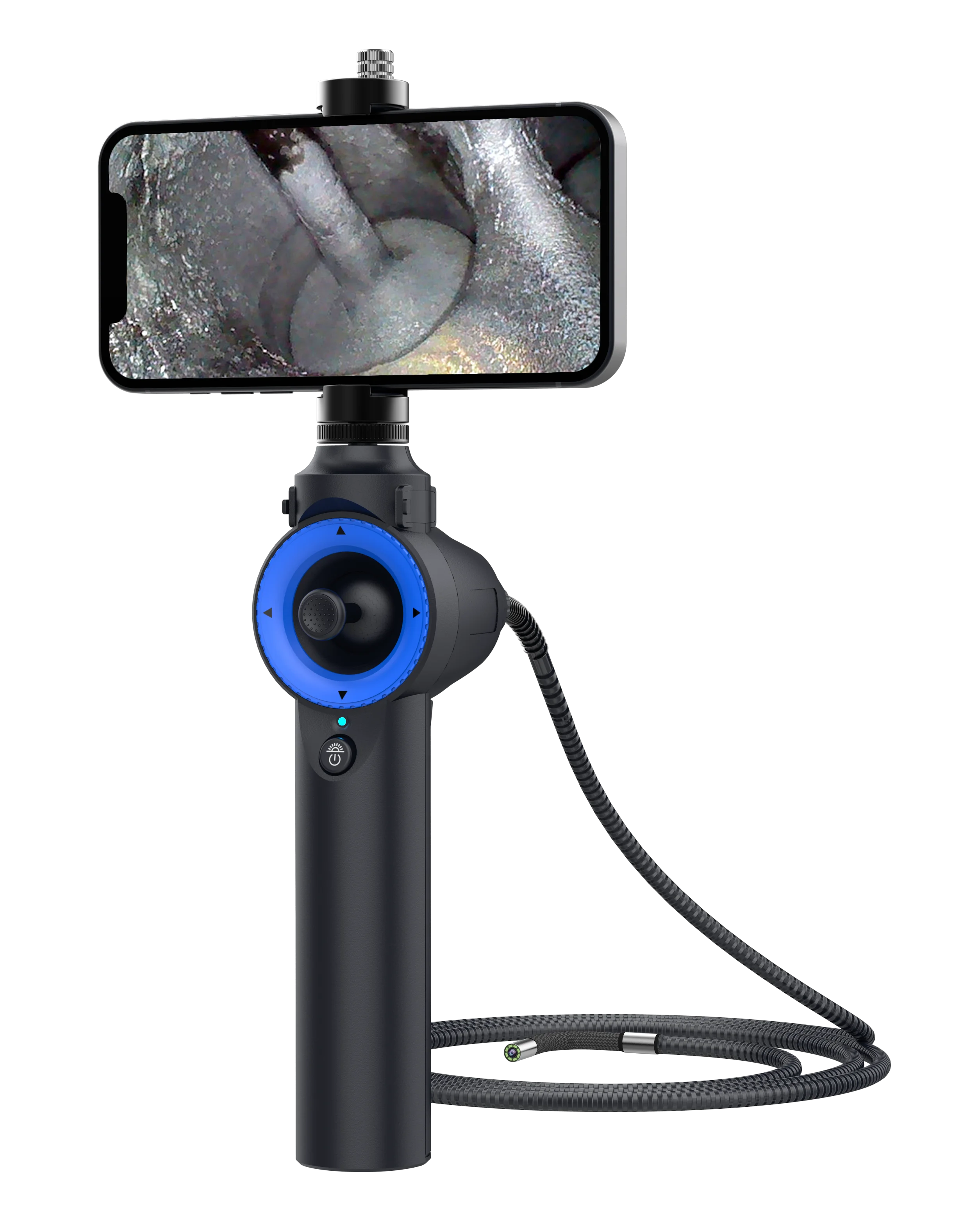 4-Way 360&deg; Articulating Borescope Endosocpe with Steerable Probe for Mechanics Inspection Camera With LED For iPhone Android inspection camera