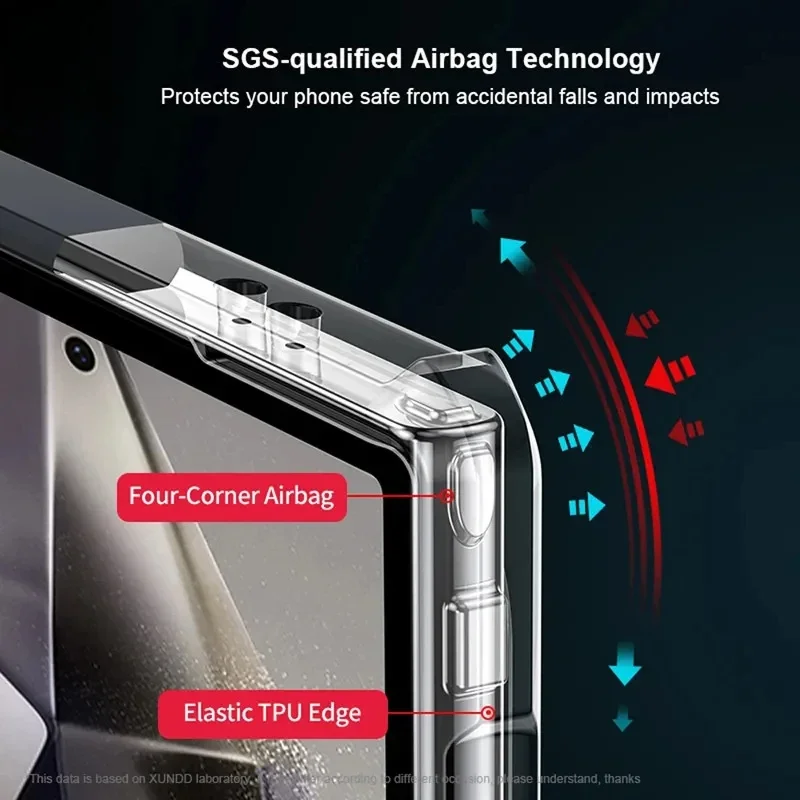 Enhanced Magnetic Car Holder Grip with Airbag Protection - Metal Finish and Dual Layer PC + TPU