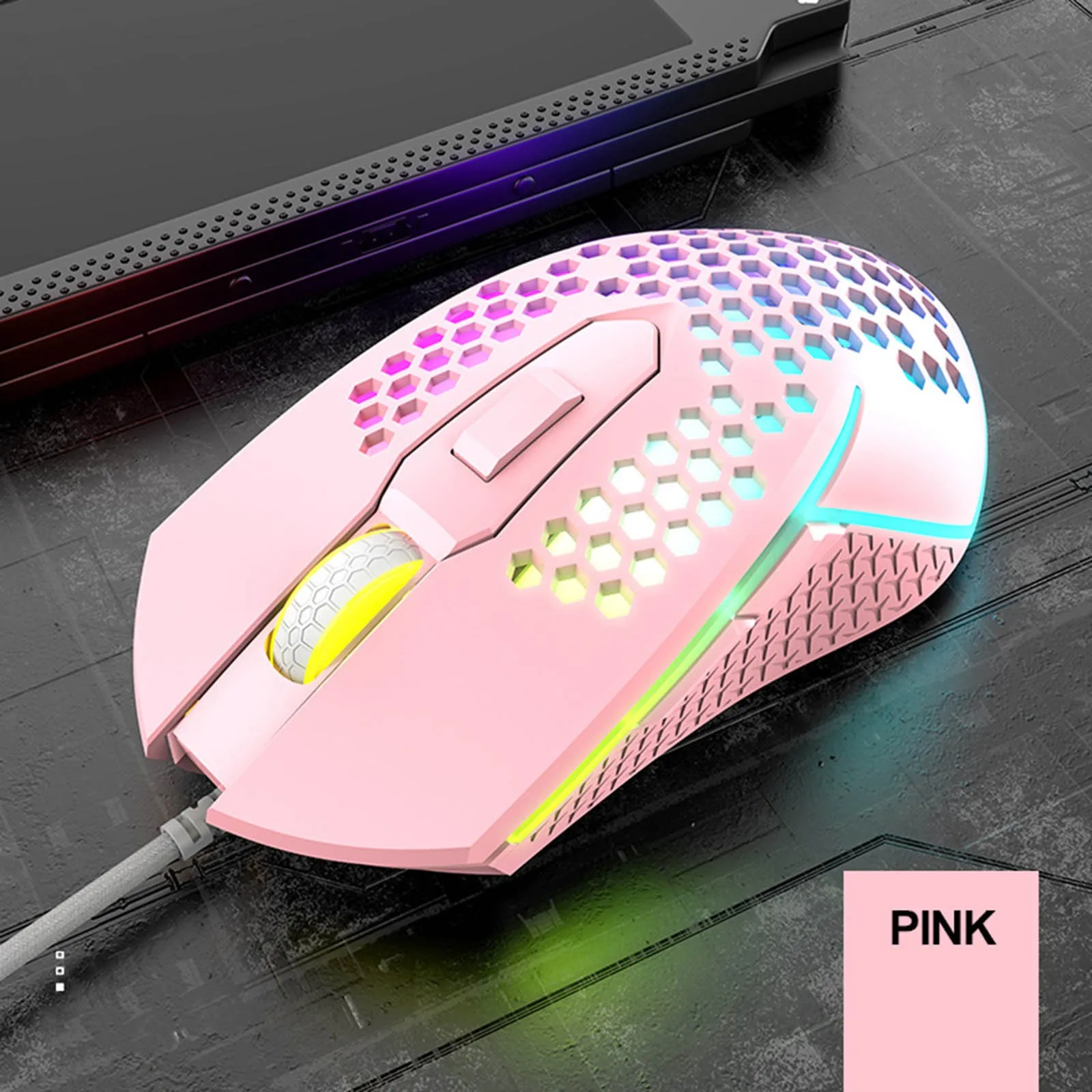 X8 Wired Gaming Mouse Portable Office Entertainment Mute Mechanical Desktop Computer Notebook Honeycomb Luminous Mouse gaming mouse for large hands