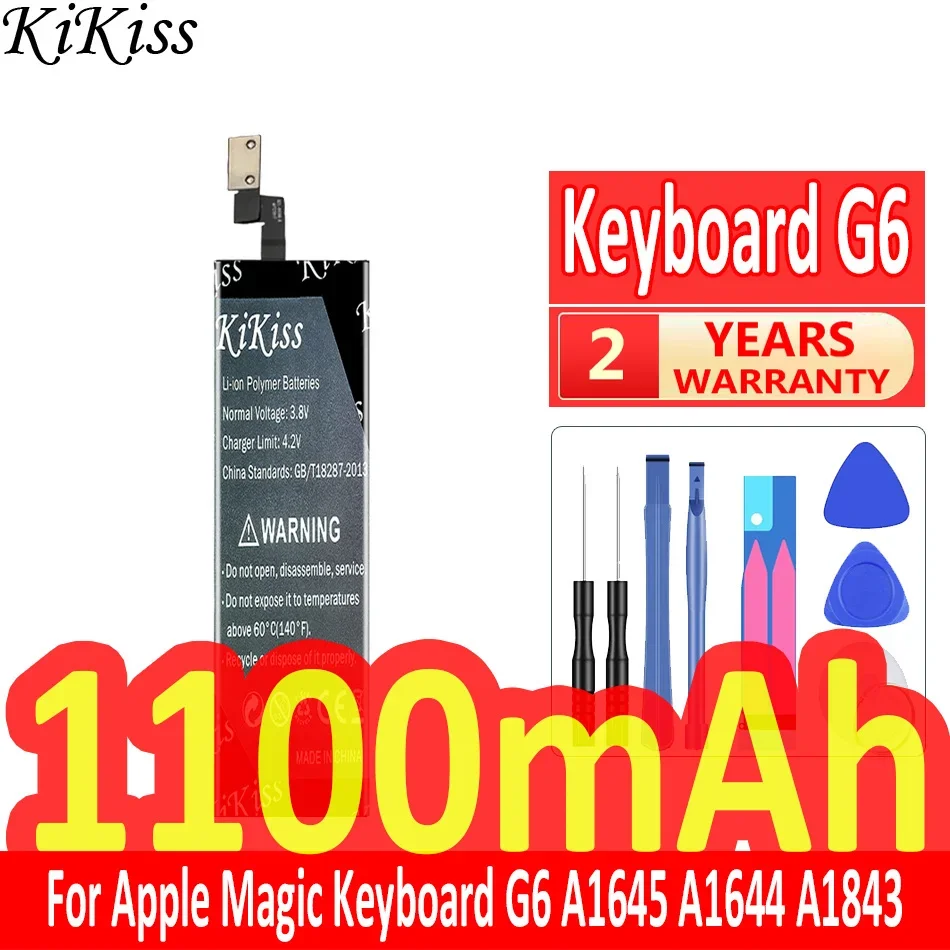 

1100mAh KiKiss Powerful Battery Keyboard G6 (A1645) For Apple Magic Keyboard G6 A1645 A1644 A1843 Wireless