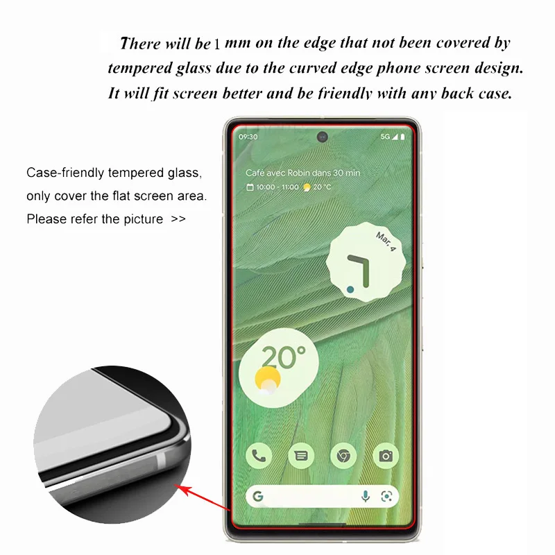 4 pezzi di vetro temperato per Google Pixel 8 Pro 8A 7 7A 6 6A 5 5A 4A 4 XL 3 9H pellicola protettiva trasparente per schermo in vetro