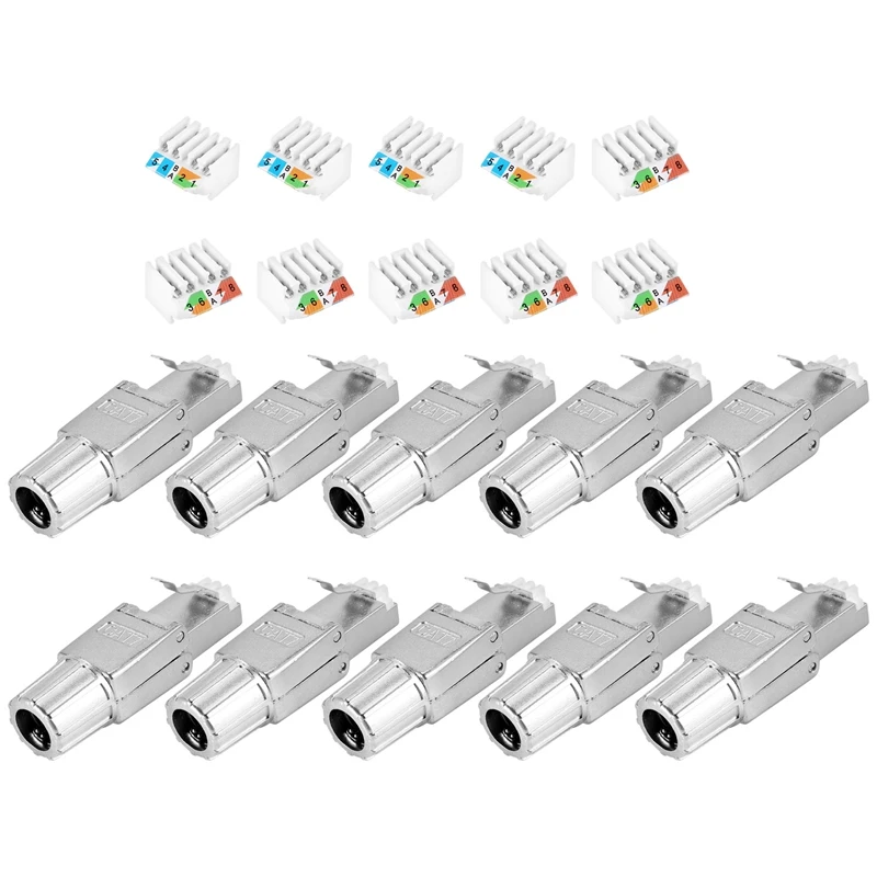 

Коннекторы RJ45 Cat7, многоразовые экранированные разъемы для разъемов Ethernet, подключение к Интернету, быстрая установка на месте