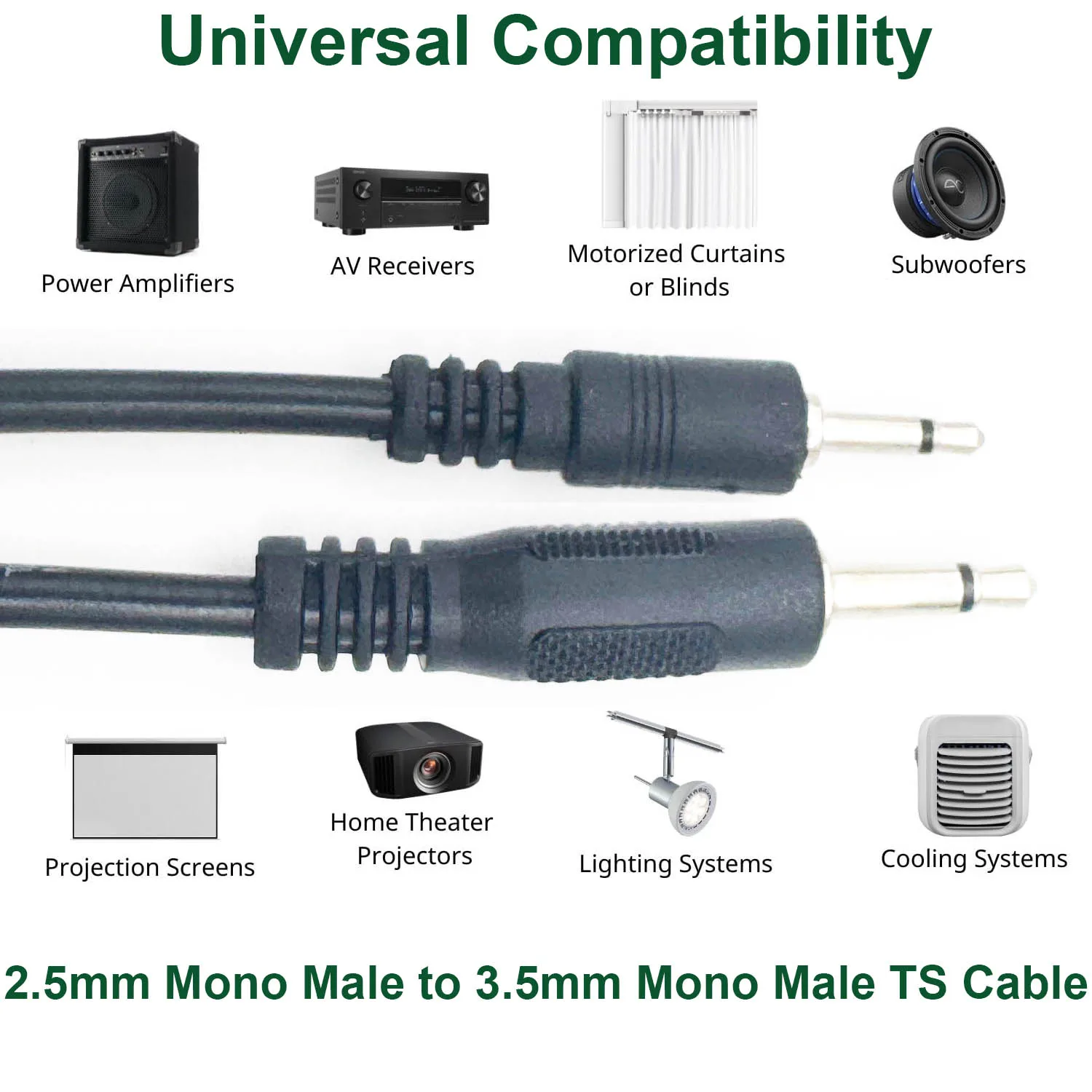 IR 적외선 센서 리시버 케이블, 2.5mm 수-3.5mm 모노 모노 TS, 12V 트리거, 파라사운드 앰프 로지텍 하모니 허브용, 1  개 - AliExpress