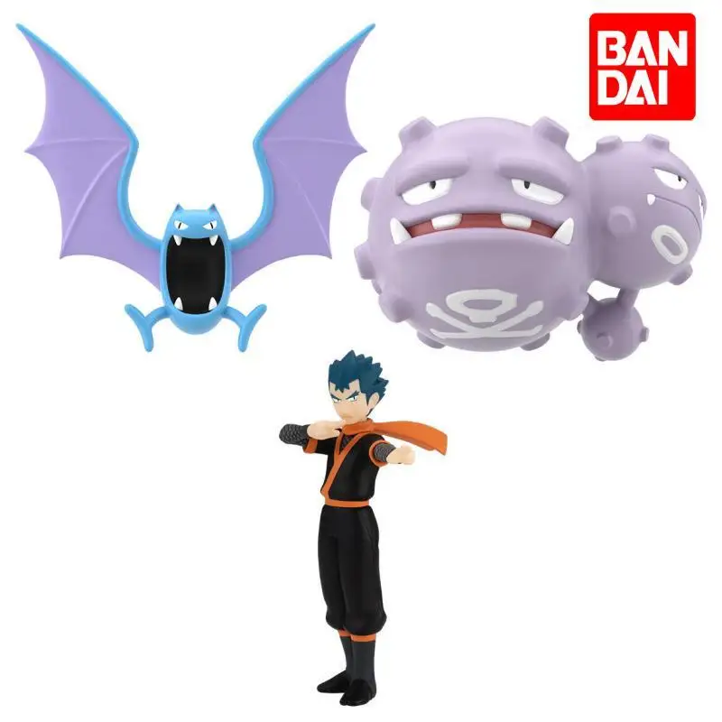 

Bandai Original Scale World Pokemon Kanto Region Koga Golbat Weezing Anime Action Figure Pokémon Pocket Monsters Gift Toys