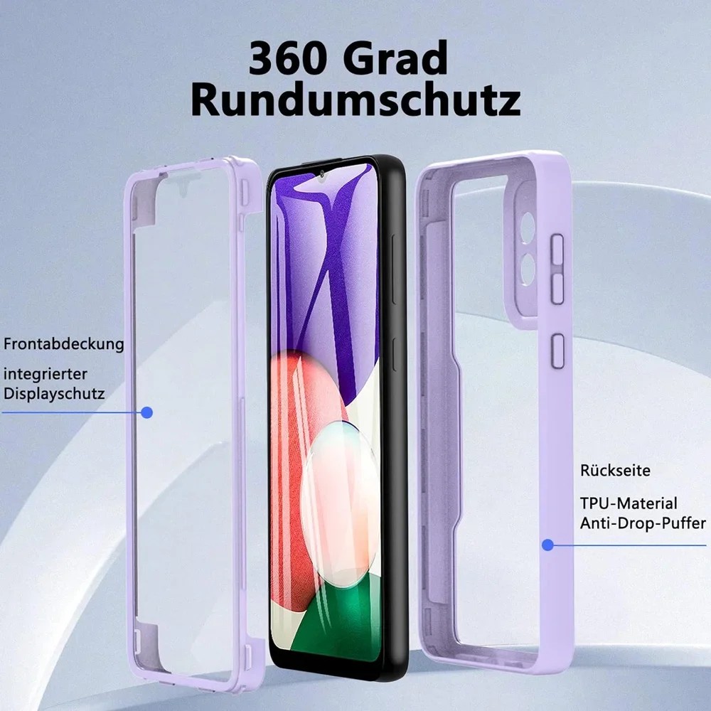 Crystal-Clear 360° Protection Case with Soft Front Film Cover