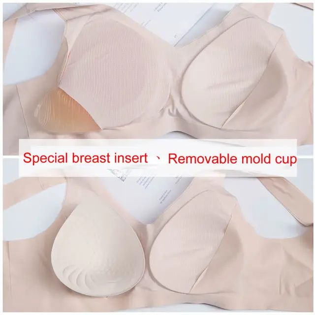 Sendyou Mastectomy Bra for Women Breast Prosthesis with Pockets 2204