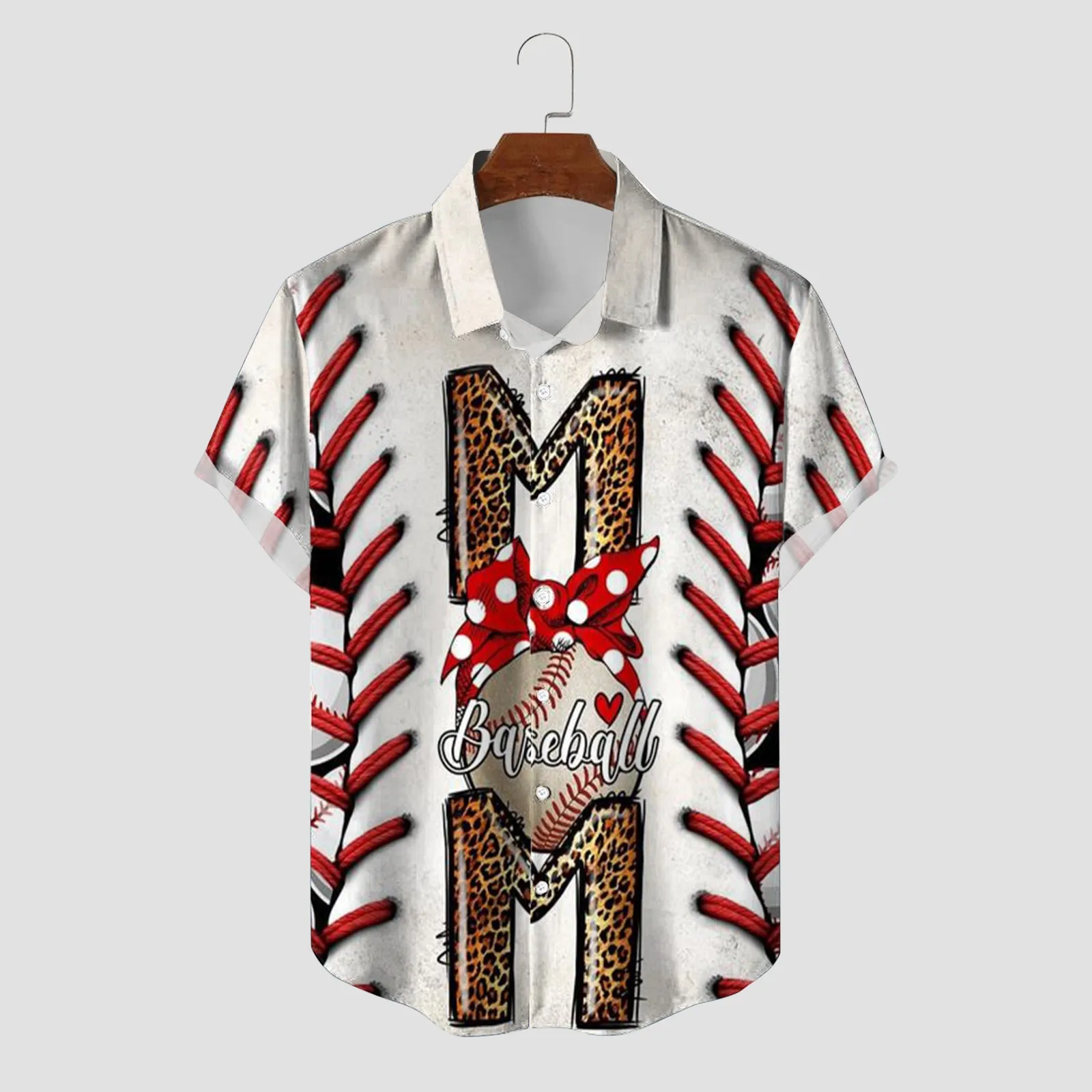 

T Shirt 3D Baseball Prints Men's Short Sleeve Lapel Shirts Print Shirts Men's Shirts Casual Tops Handsome Men Business