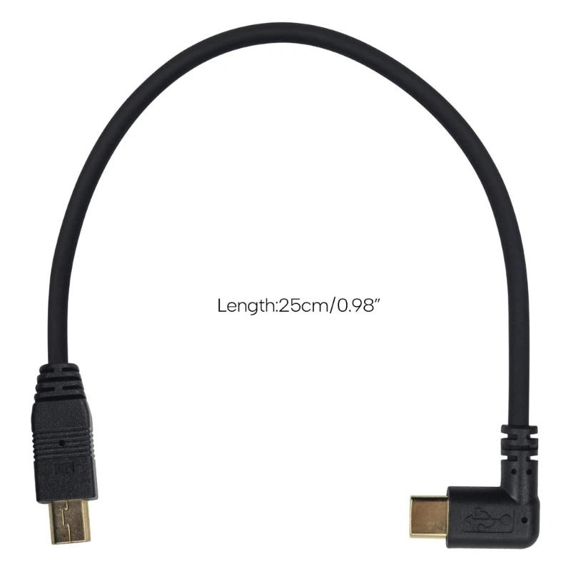 미니 USB - C형 어댑터 OTG 기능 케이블 90도 USB 3.1 C형 남성