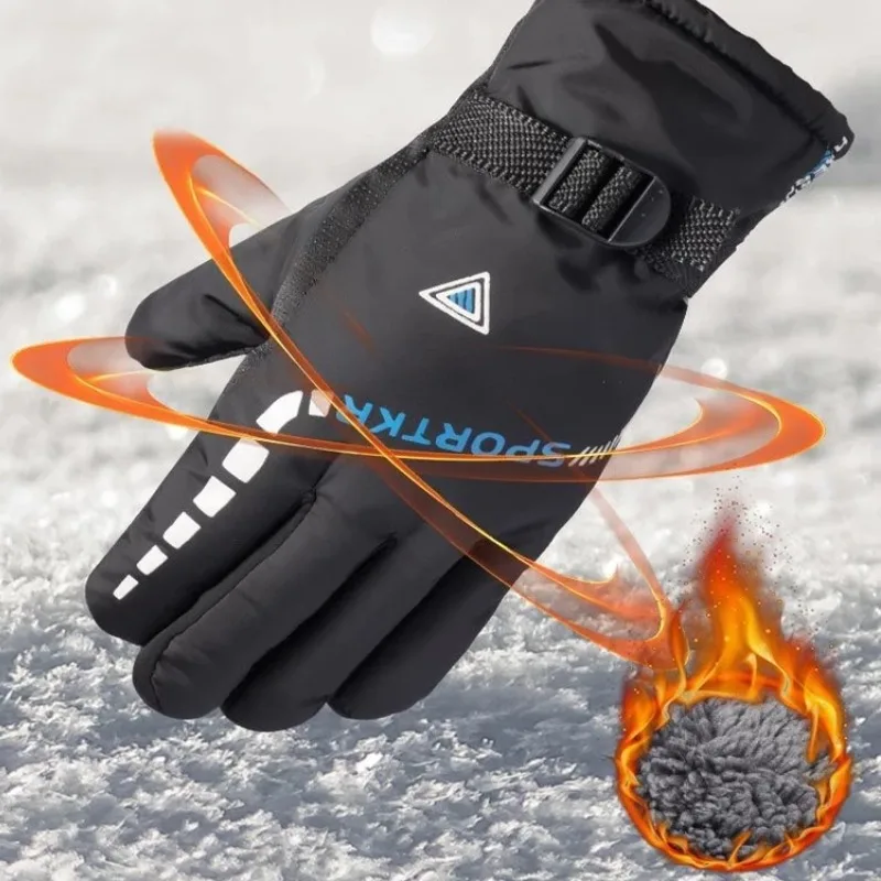 Men Waterproof Winter Cycling Gloves Windproof Outdoor Sport Ski Gloves Bike Bicycle Scooter Riding Motorcycle Keep Warm Gloves 4