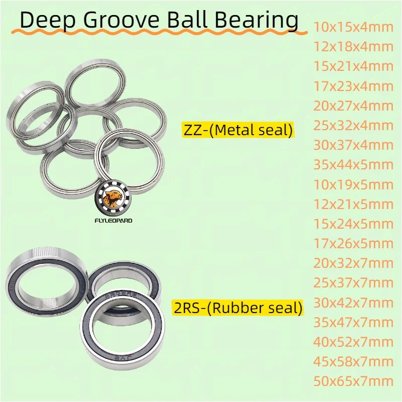 Produktbild von 4er-Set Kugellager 6700-ZZ – 10x15x4 Mm, Doppelte Metallabschirmung (ZZ), Vorgeschmiert, Hochwertiger Lagerstahl GCr15