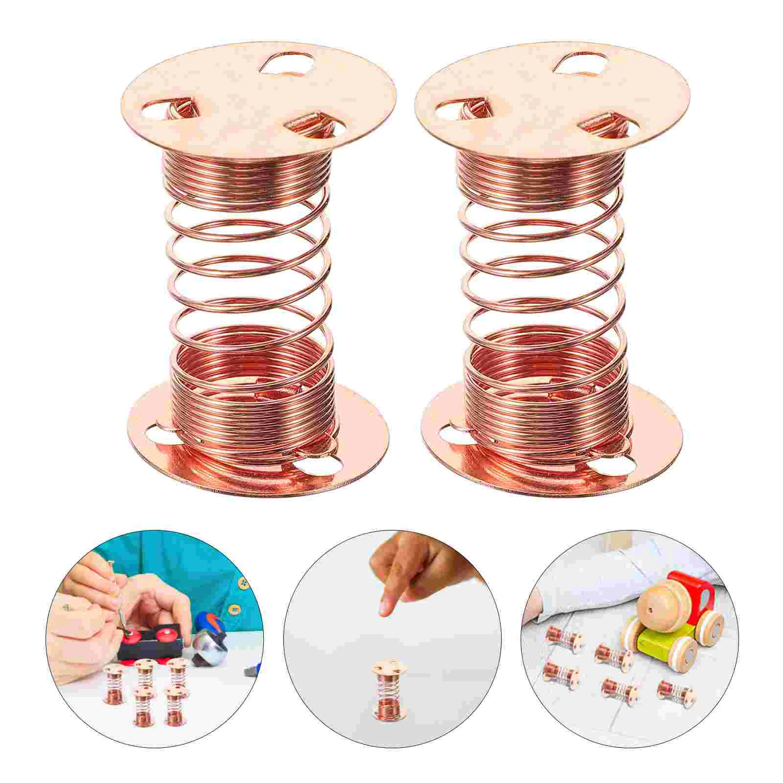 

10 Pcs Spring Base Swing Springs Rose Gold Clay Ornament Alloy Replacement Bases