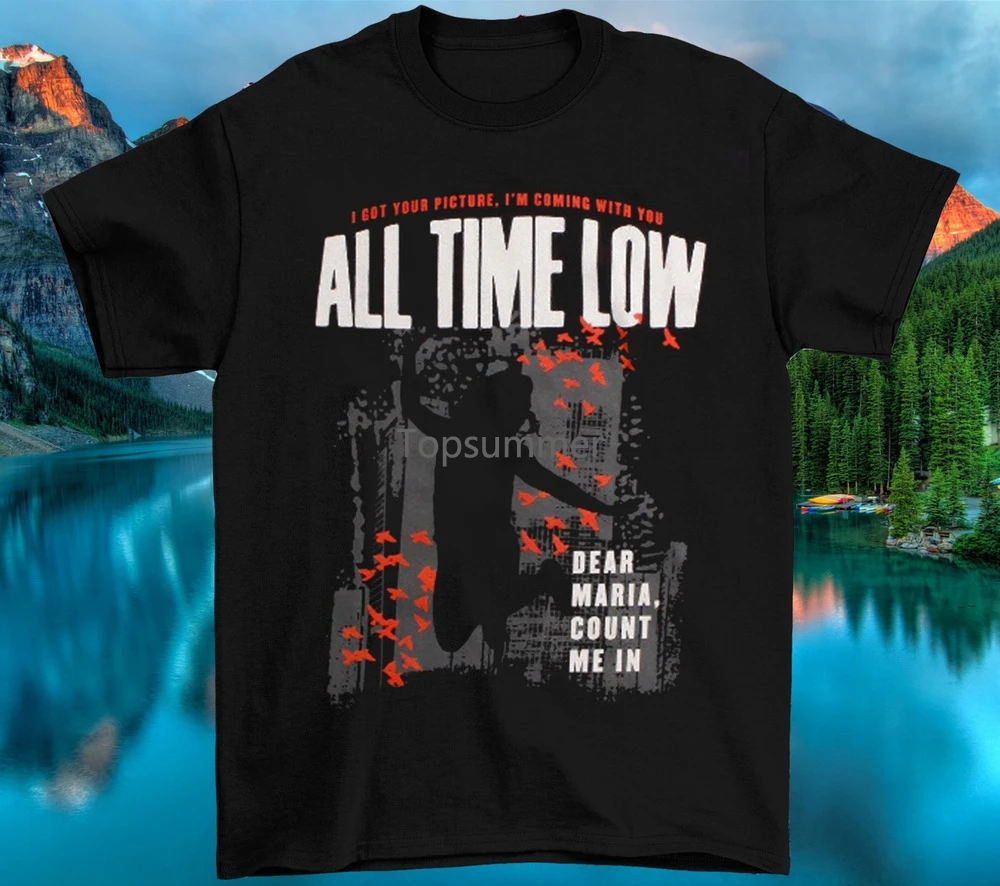 

All Time Low Dear Maria T Shirt S-4Xl Black Men Zc2031