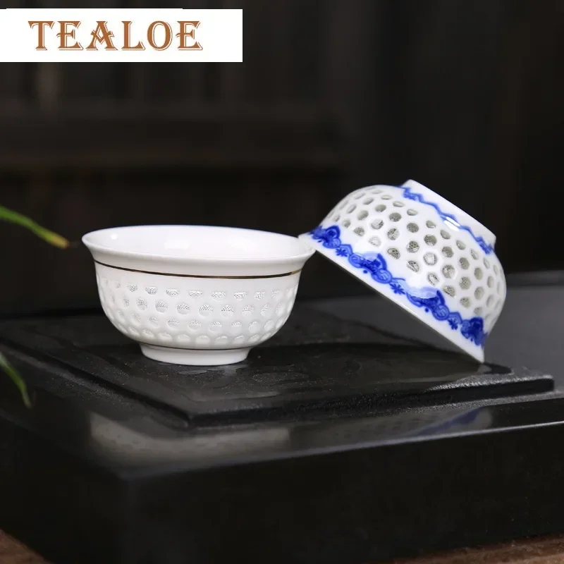 2/4/6 PC Handmade Jingdezhen Beehive Porcelain Master Cup Exquisite Ceramic Tea Cups Tea Bowl Chinese Set Accessories