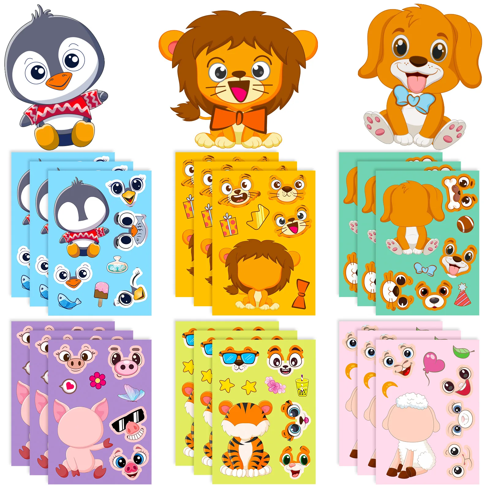 New Children DIY Puzzle Cute Sticker Games Sea Animals Cognition Funny...