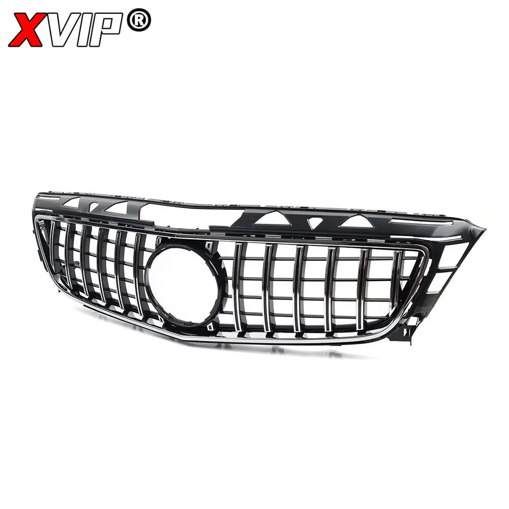XVIP 프론트 크롬 블랙 다이아몬드 스타일 범퍼 그릴, 메르세데스 벤츠 CLS 클래스 W218 CLS350 CLS500 CLS550 2012-14 레이싱 그릴
