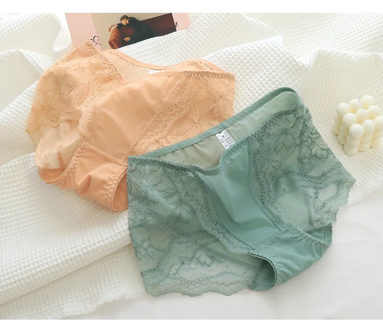 6PCS New Mesh Lace Seamless Women Panties Sexy Comfortable Briefs With Large Size and Many Multicolor Female Underwear XXXL