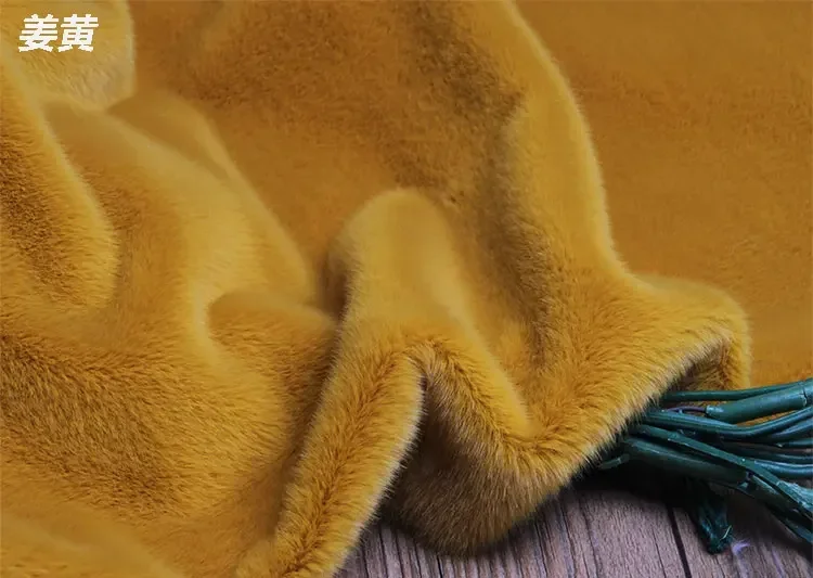 High Grade Light Elastic Imitation Mink Hair Mink Velvet Rabbit Hair Fabric Autumn Winter Plush Clothing Fur DIY Sewing Fabric