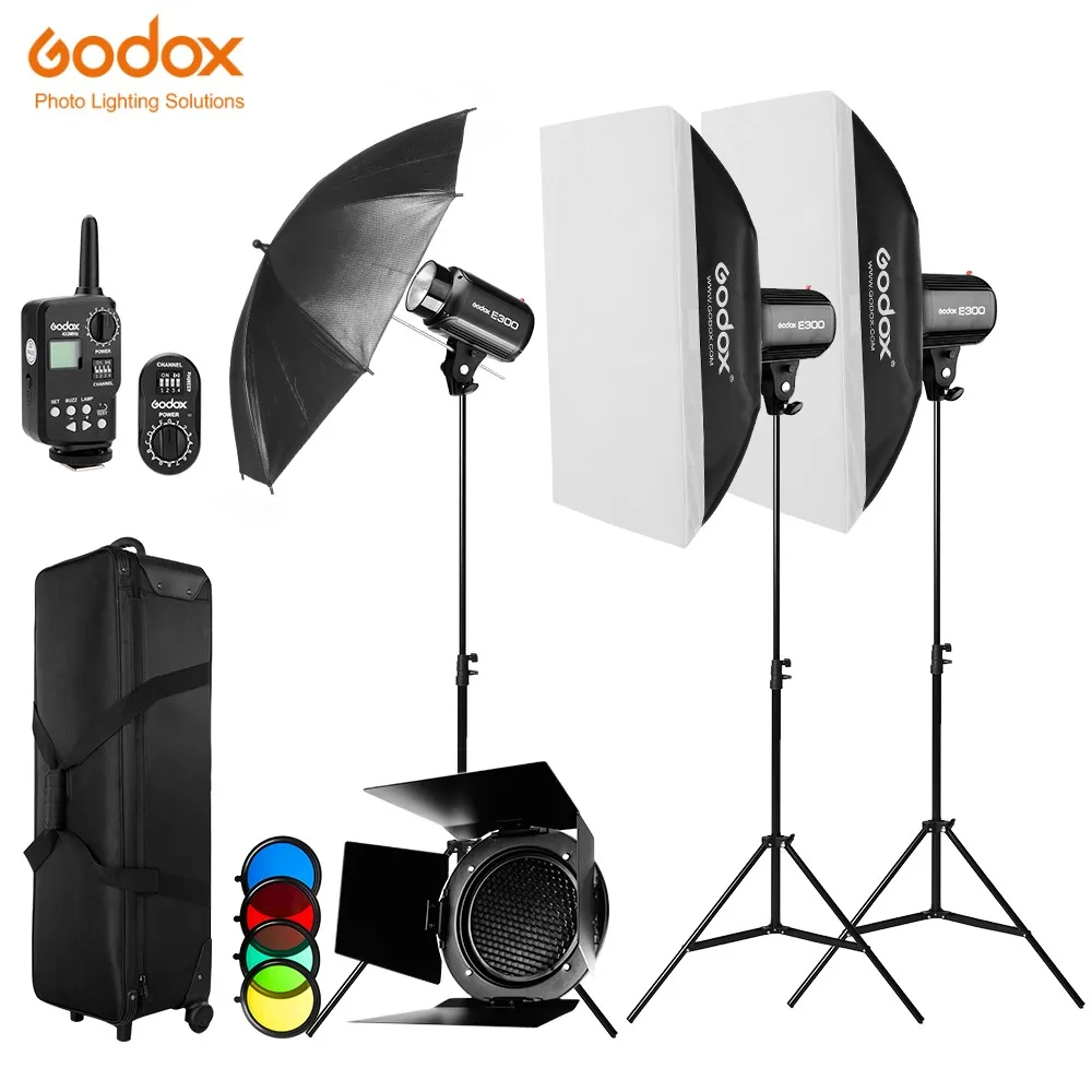 Flash Light Kit Light Stand Photo Studio Kits 900w 3x E300 Flash
