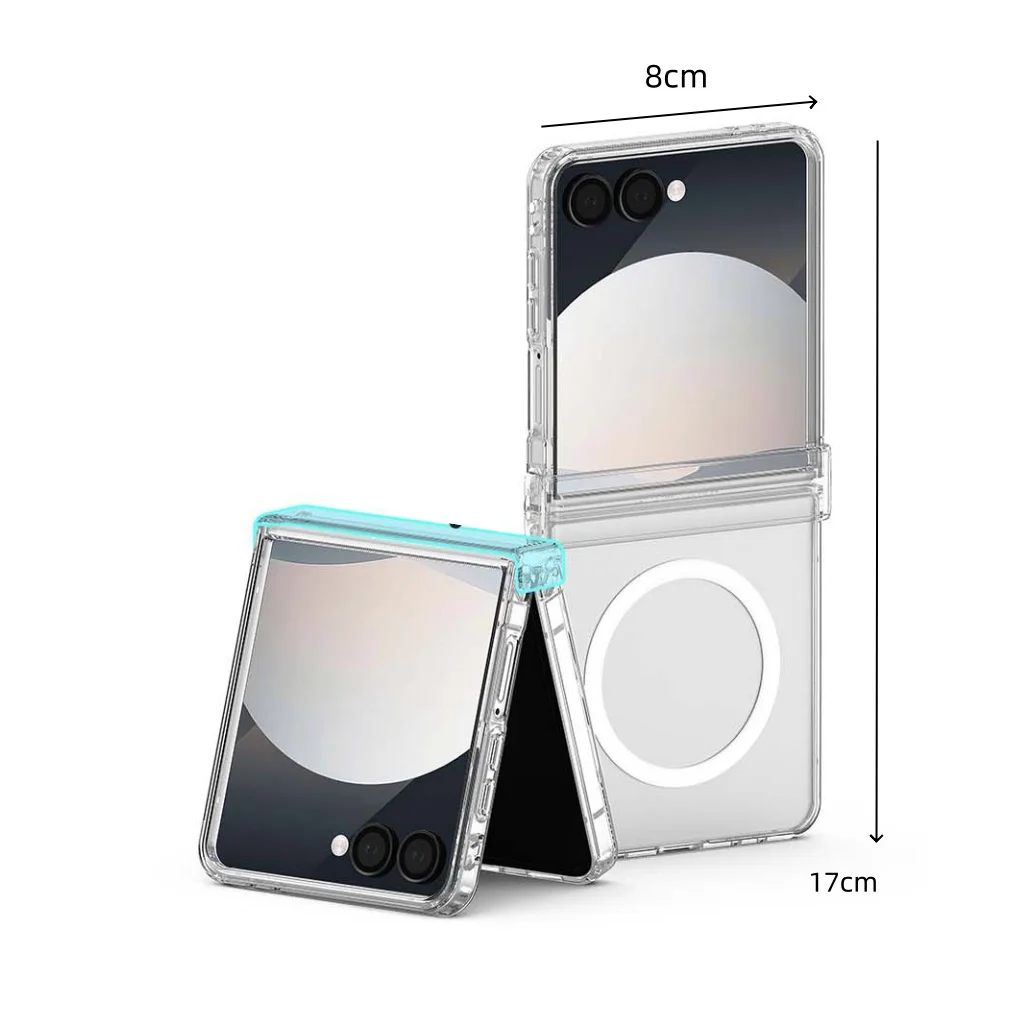 Clear Hinge Protection Shockproof Slim Case with Wireless Charging Compatibility