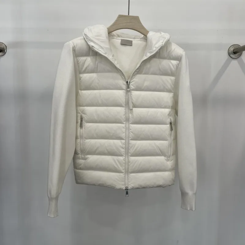 Women's Clothing Hooded knitted patchwork down jacket Winter New  NO.18