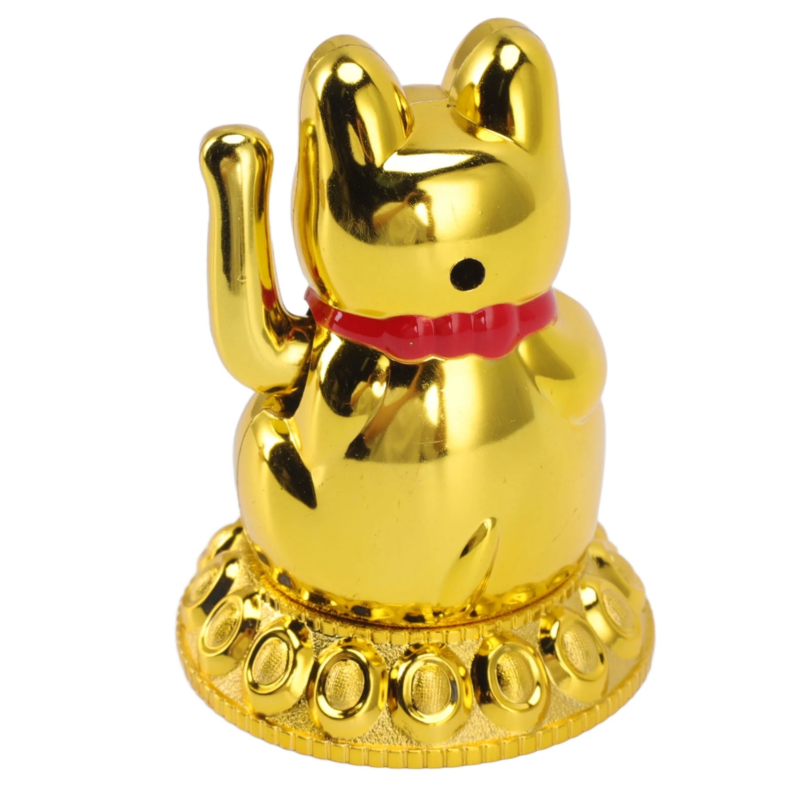 Chinese Lucky Cat Decoration Waving Arm Solar Light Statue