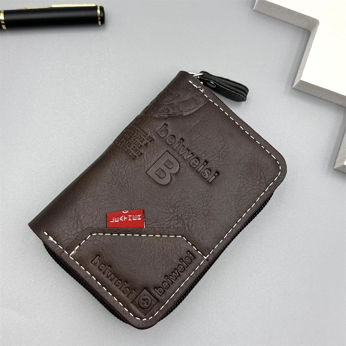 Premium PU Leather Card Holder Wallet with Coin Pouch and Organizer