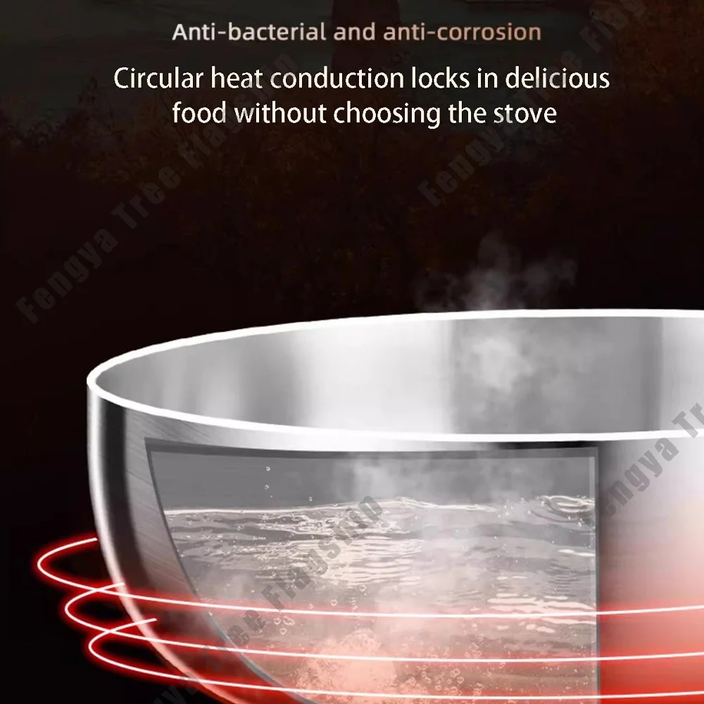 316 Stainless Steel Deep Wok 4