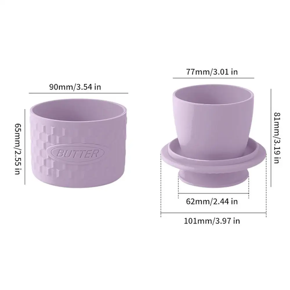 Elegant French Butter Crock with Lid - Silicone Bell Style Butter Keeper Dish