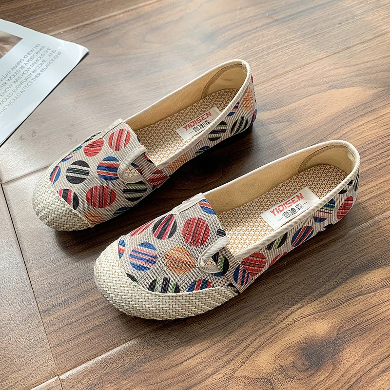 Women Loafers Women Fashion Ballet Flats Work Shoes Ladies Knitted Mesh Loafers Breathable Female Slip-On Boat Shoes Casual Sport Sneaker