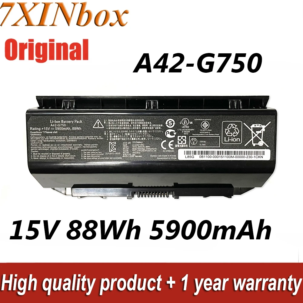 7xinbox 15v 88wh 5900mah Laptop Battery For Asus Rog G750 G750jm G750jw G750jh G750jx G750jz Series - Laptop Batteries - AliExpress