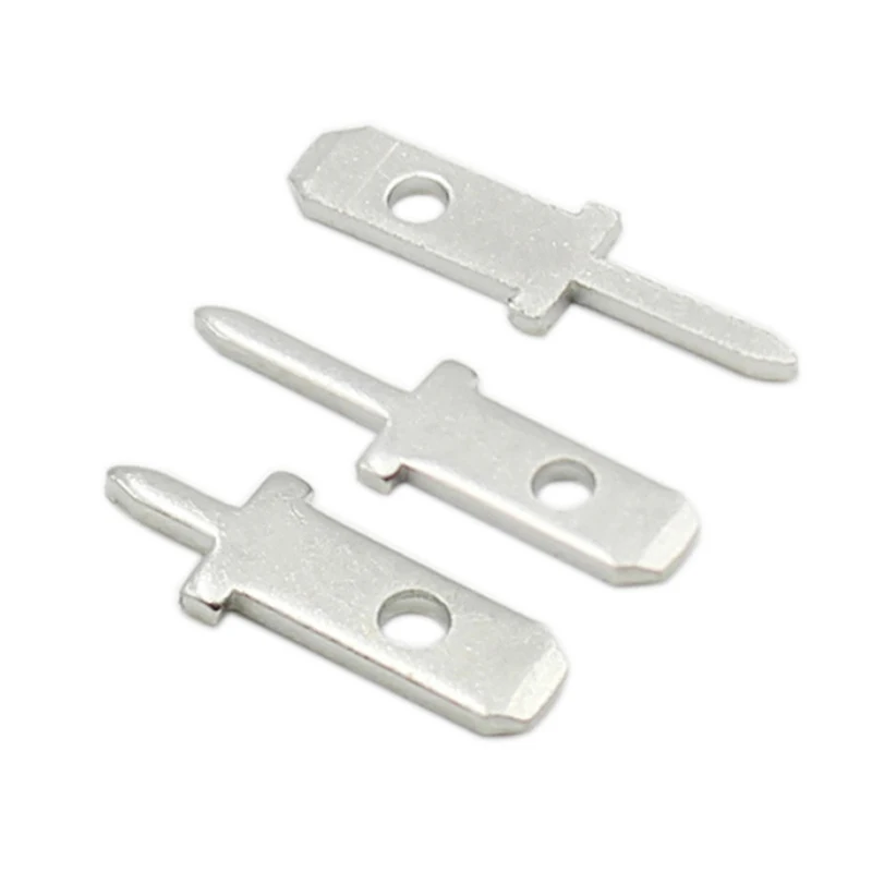 【Trusted】 50pcs 2.8 Inserts Plug Spring Terminal Solder Lug Thickness 2.8*0.8mm One Legs , Welding Sheet.