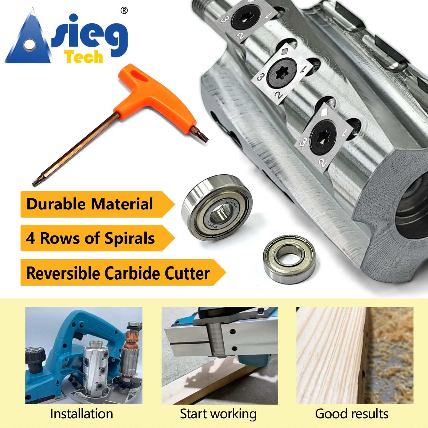 Helical Spiral Cutter Head Spiral blade shaft for Makita KP0810(DKP181) Wood Planer Thicknesser Machine Planer Blade