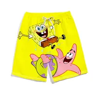 SpongeBob SquarePants Vacation Beach Pants Summer Couple Sleep Pants Quick drying Sports Pants Men's and Women's Casual Pants 1