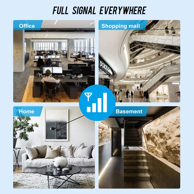 Lintratek Four Band Cellular Signal Amplifier 700 B28 B5 B7 850 1700 1900 2600 MHz 4G LTE 2G 3G for Cell Signal Booster Repeater