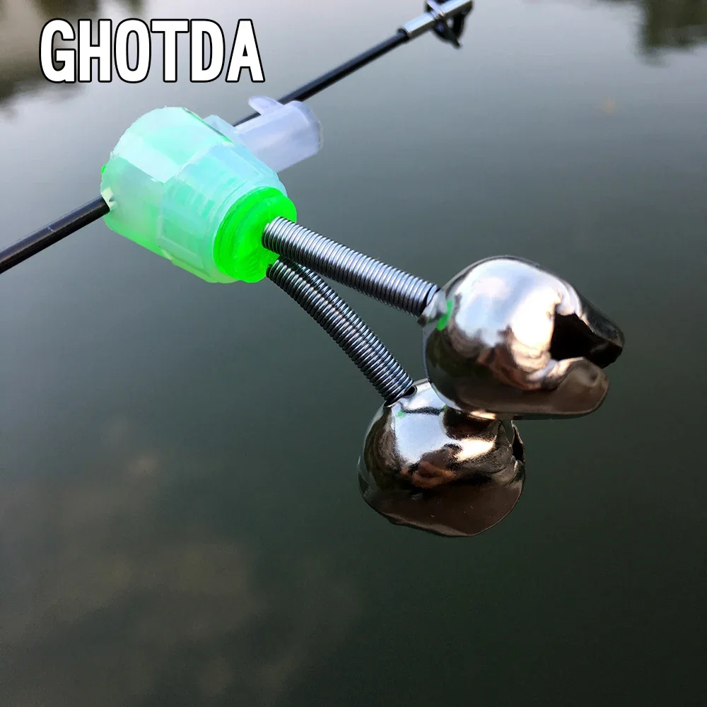 2pcs Fish Bite Alarm Bells Fishing Rod Stainless Steel Hard