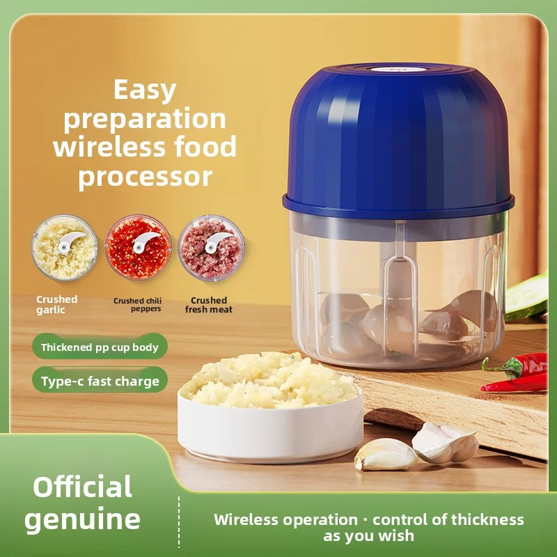 260ml mini wireless USB rechargeable electric vegetable chopper, garlic grinder, kitchen small tool, garlic food chopper 1