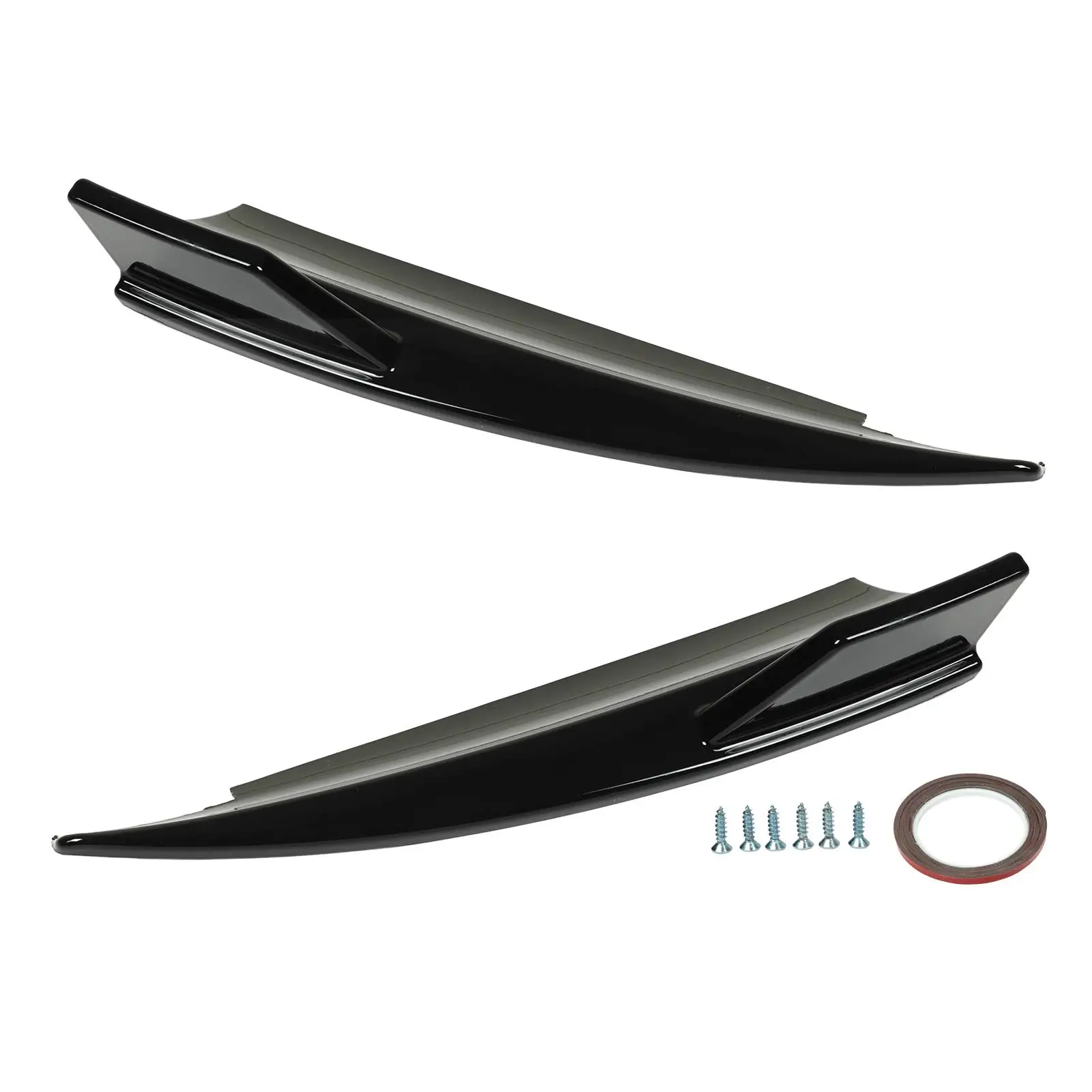 

2pcs Bright Black Rear Bumper Side Splitters for benz CLA C117 2013 2019